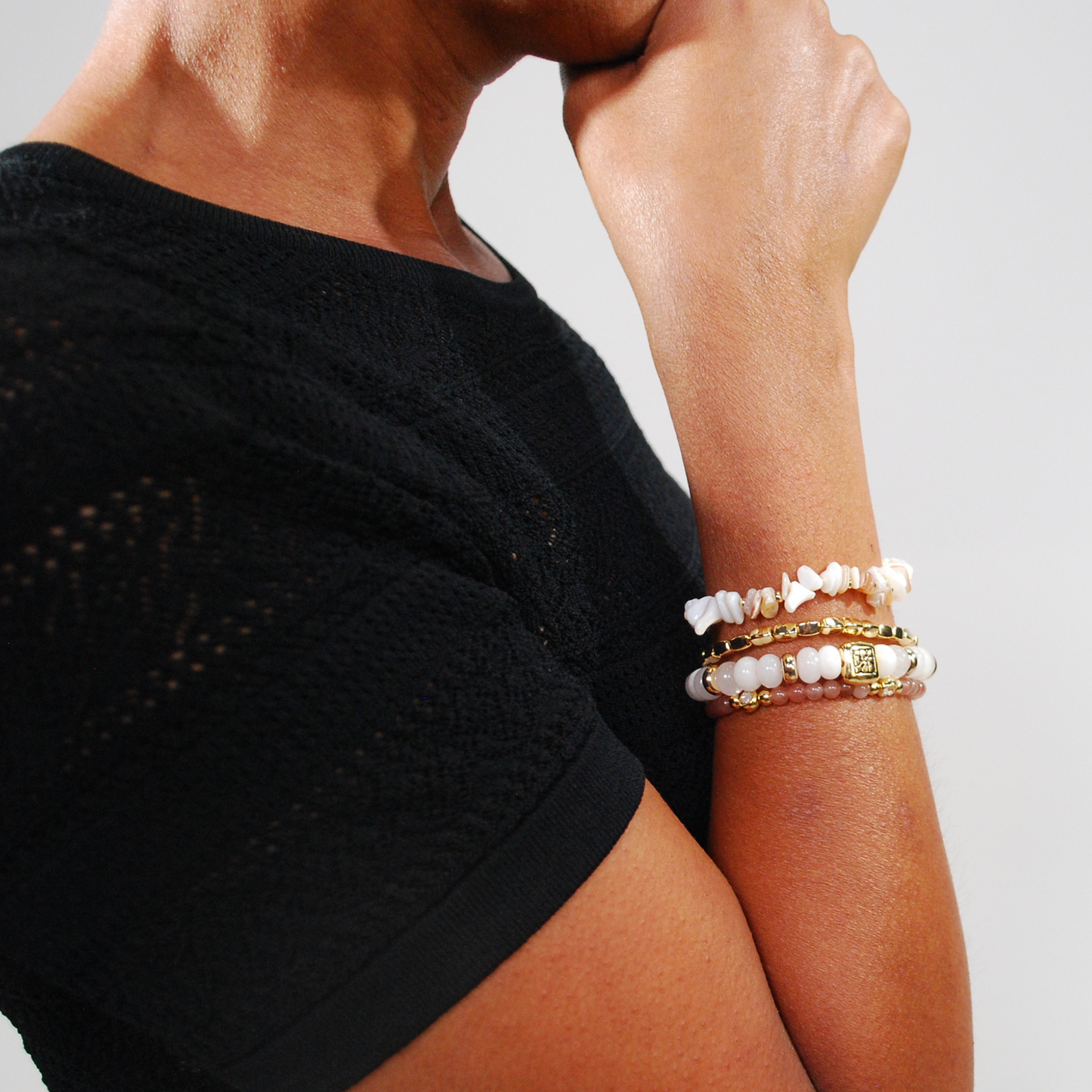 Solena armband – Pearl Blush