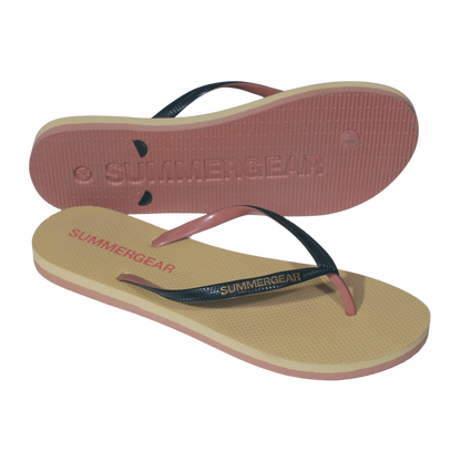 Sunsteps Slim Fit – Flip-Flops Zwart/Roze