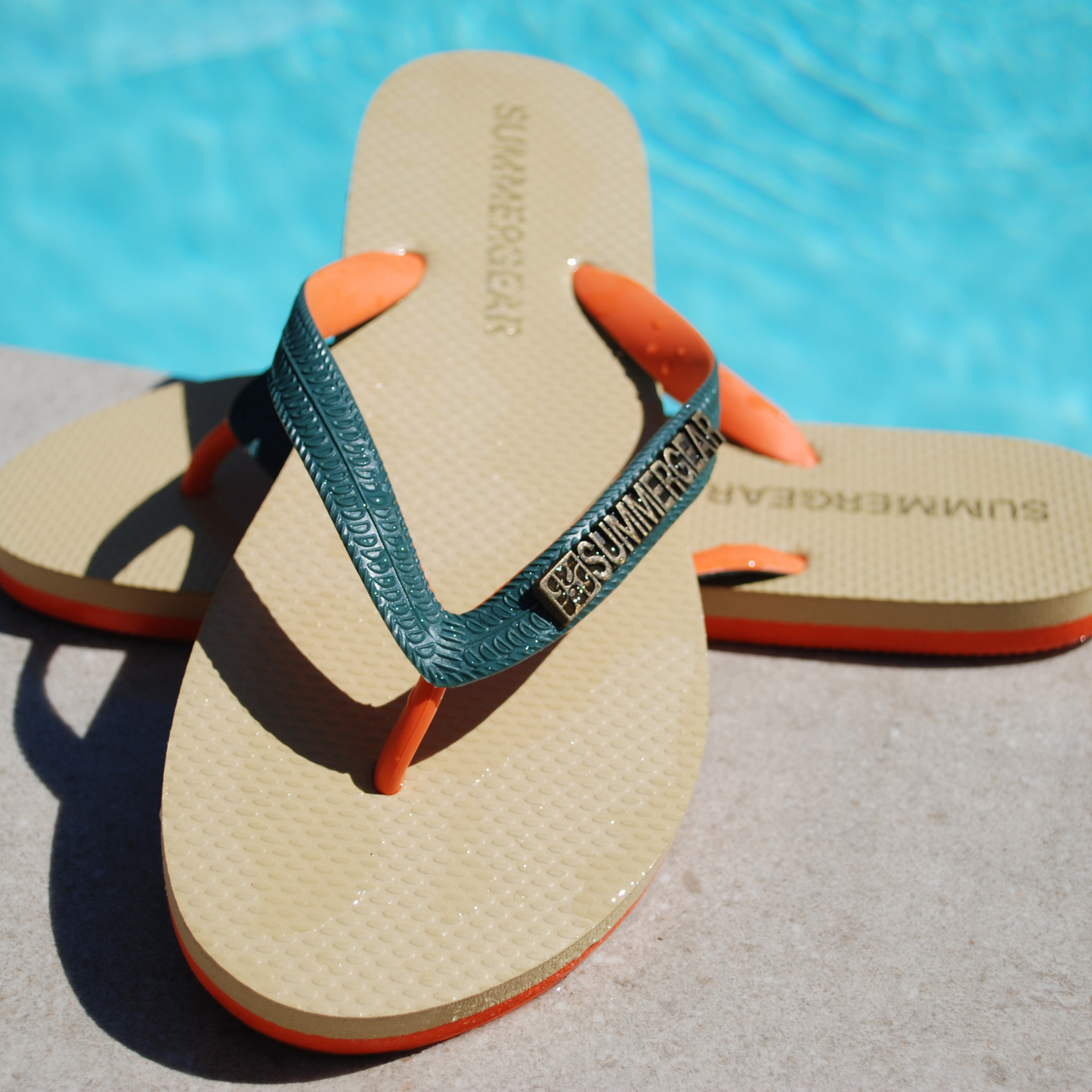 Sunsteps Regular – Flip-Flops Groen/Oranje