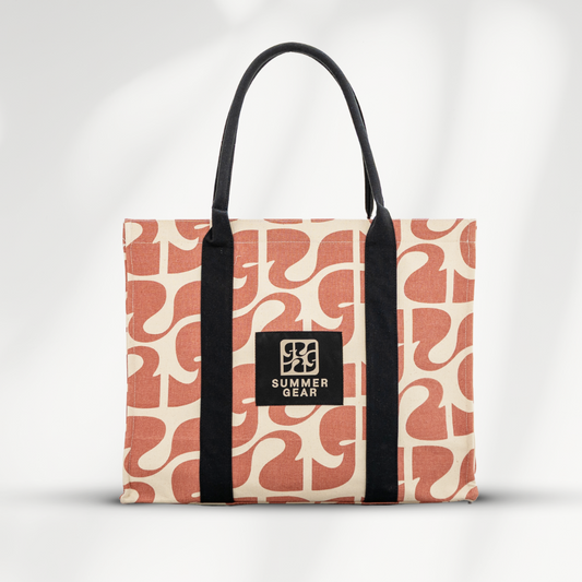 tote bag Amora van canvas met print recht van voren weergegeven voor dagelijks gebruik