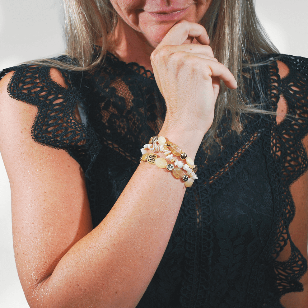 dames armband Sand Shell set gecombineerd voor dagelijks gebruik