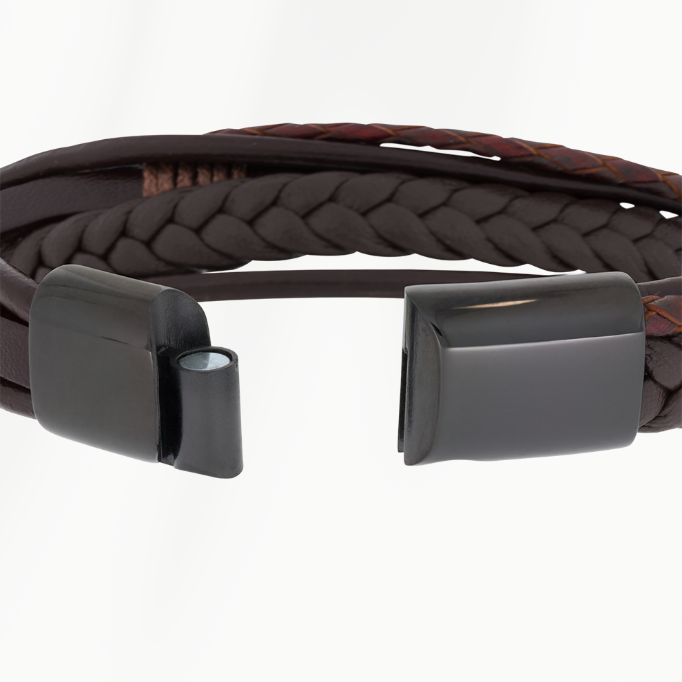 Core Dust Trail heren armband met stainless steel schuifsluiting en gegraveerd detail