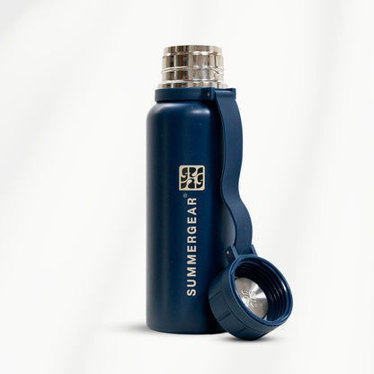 Blauwe SummerGear drinkfles - zijaanzicht