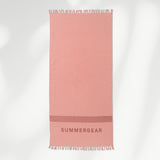 Lichtgewicht strandlaken 100 × 200 cm Roze